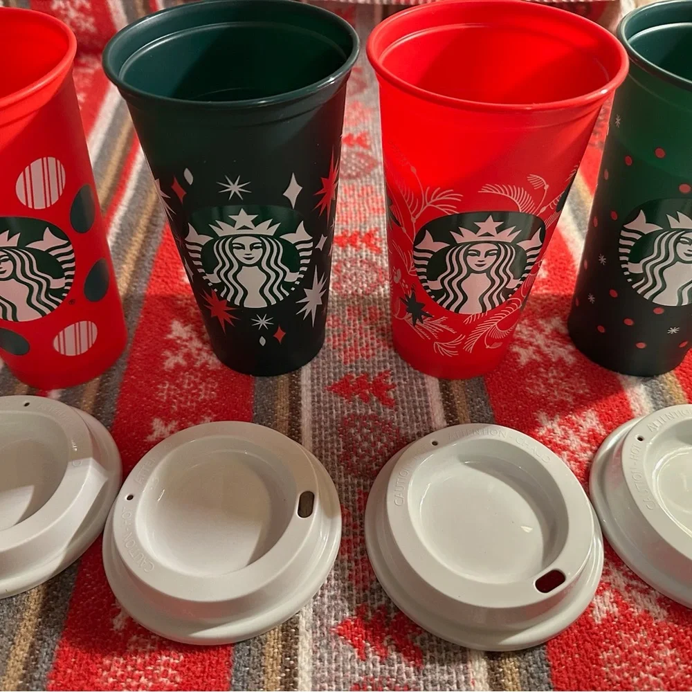 Starbucks Holiday Cup Reusable Collection (4 cups) - Color Change Design - Picture 2 of 4